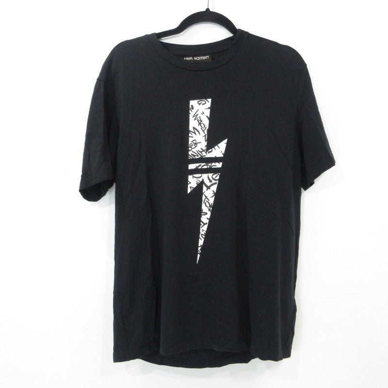 【中古】NEIL BARRETT | ニールバレット サンダーボルト 半袖Ｔシャツ PBJT693S N541S ブラック サイズ：M