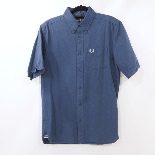 【中古】FRED PERRY | フレッドペリー Oxford Shirt 半袖シャツ M5503 ブルー サイズ：S