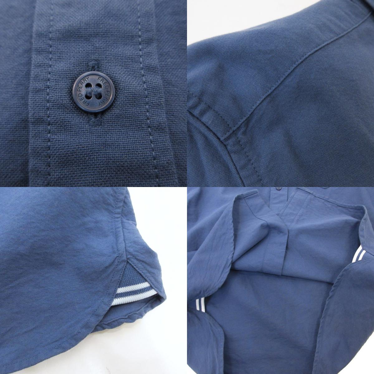 【中古】FRED PERRY | フレッドペリー Oxford Shirt 半袖シャツ M5503 ブルー サイズ：S