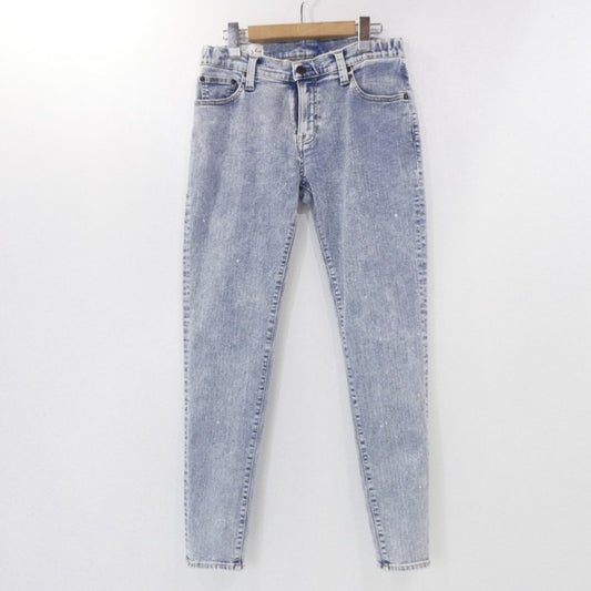 【中古】BIG JOHN | ビッグジョン Carrot Leg デニムパンツ MMM134J ペイント加工 ブルー サイズ：28