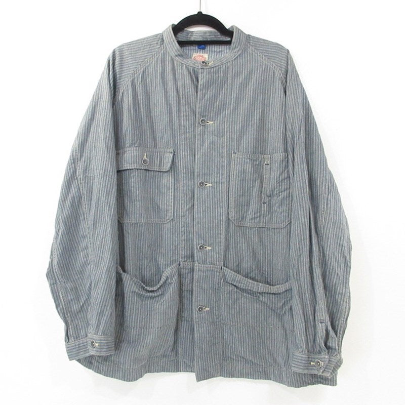 【中古】FUNSET OF ART MARIN COUNTY MADE | ファンセットオブアートマリンカウンティメイド small hickory cover shirts 長袖シャツ ストライプ サイズ：M