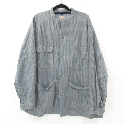 【中古】FUNSET OF ART MARIN COUNTY MADE | ファンセットオブアートマリンカウンティメイド small hickory cover shirts 長袖シャツ ストライプ サイズ：M