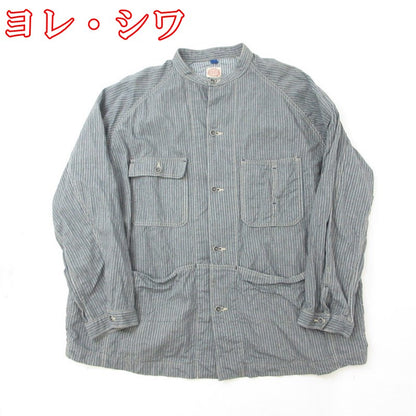 【中古】FUNSET OF ART MARIN COUNTY MADE | ファンセットオブアートマリンカウンティメイド small hickory cover shirts 長袖シャツ ストライプ サイズ：M