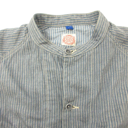 【中古】FUNSET OF ART MARIN COUNTY MADE | ファンセットオブアートマリンカウンティメイド small hickory cover shirts 長袖シャツ ストライプ サイズ：M