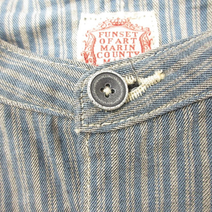 【中古】FUNSET OF ART MARIN COUNTY MADE | ファンセットオブアートマリンカウンティメイド small hickory cover shirts 長袖シャツ ストライプ サイズ：M