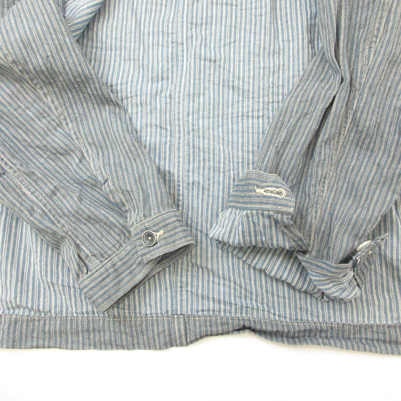 【中古】FUNSET OF ART MARIN COUNTY MADE | ファンセットオブアートマリンカウンティメイド small hickory cover shirts 長袖シャツ ストライプ サイズ：M