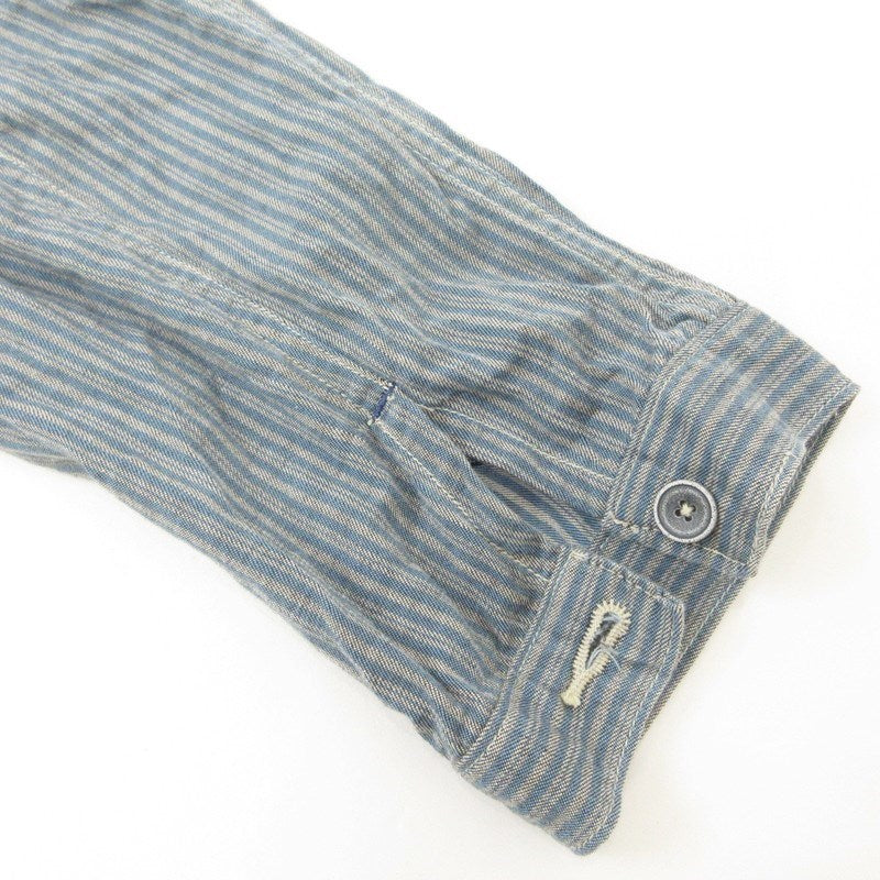 【中古】FUNSET OF ART MARIN COUNTY MADE | ファンセットオブアートマリンカウンティメイド small hickory cover shirts 長袖シャツ ストライプ サイズ：M