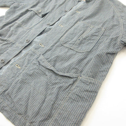 【中古】FUNSET OF ART MARIN COUNTY MADE | ファンセットオブアートマリンカウンティメイド small hickory cover shirts 長袖シャツ ストライプ サイズ：M