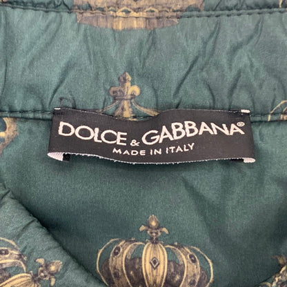 【中古】DOLCE & GABBANA | ドルチェアンドガッバーナ クラウン総柄 ダウンジャケット G9FK3T グリーン サイズ：48