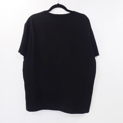 【中古】CELINE | セリーヌ ラインストーンロゴルーズフィットTシャツ 半袖Ｔシャツ 2X49F671Q ブラック サイズ：XL