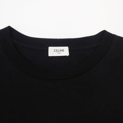【中古】CELINE | セリーヌ ラインストーンロゴルーズフィットTシャツ 半袖Ｔシャツ 2X49F671Q ブラック サイズ：XL
