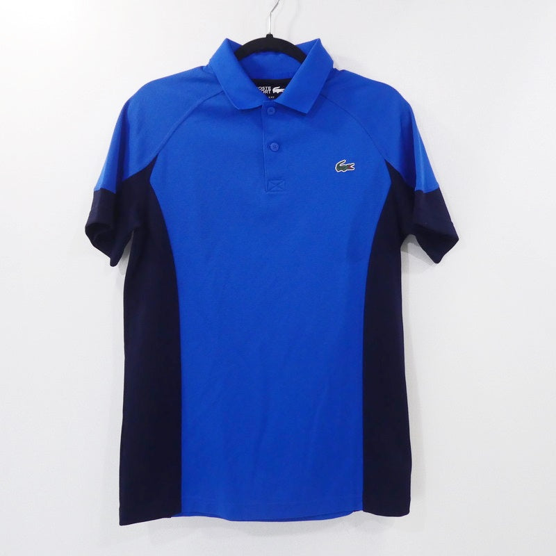 【中古】LACOSTE | ラコステ カラーブロックゴルフポロシャツ ポロシャツ DH9282 ブルー サイズ：S
