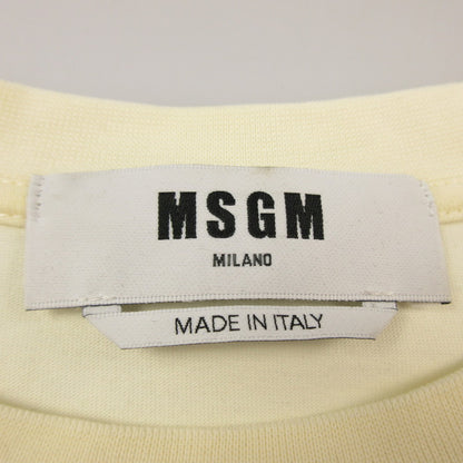 【中古】MSGM | エムエスジーエム BRUSH STROKE LOGO 半袖Ｔシャツ 3240MM510 国内正規品 アイボリー サイズ：XS