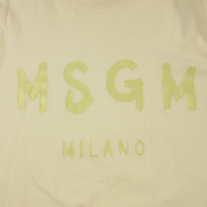 【中古】MSGM | エムエスジーエム BRUSH STROKE LOGO 半袖Ｔシャツ 3240MM510 国内正規品 アイボリー サイズ：XS
