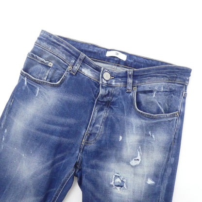 【中古】PREMIUM MOOD DENIM SUPERIOR | プレミアムムードデニムスペリオール BARRET デニムパンツ 3527 ダメージ加工 ブルー サイズ：29