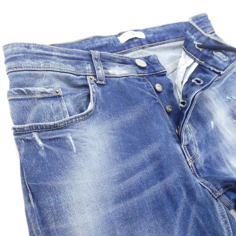 【中古】PREMIUM MOOD DENIM SUPERIOR | プレミアムムードデニムスペリオール BARRET デニムパンツ 3527 ダメージ加工 ブルー サイズ：29