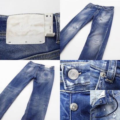 【中古】PREMIUM MOOD DENIM SUPERIOR | プレミアムムードデニムスペリオール BARRET デニムパンツ 3527 ダメージ加工 ブルー サイズ：29