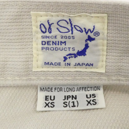 【中古】orSlow | オアスロウ COTTON PIQUE IVY FIT PANTS デニムパンツ 107W アイボリー サイズ：S