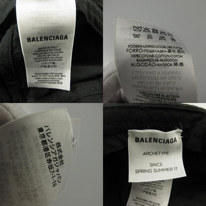 【中古】BALENCIAGA | バレンシアガ LOGO BASEBALL CAP キャップ 529192 ブラック サイズ：L