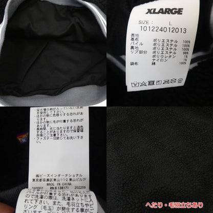 【中古】X-LARGE | エクストララージ HALF ZIP BOA HOODIE その他トップス 101224012013 ブラック サイズ：L