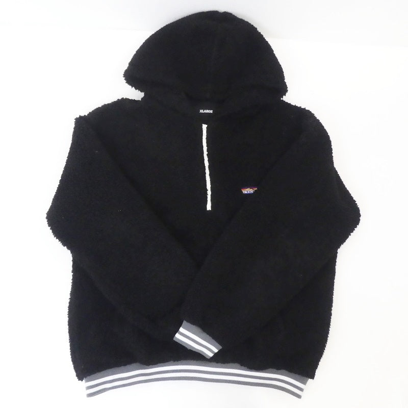 【中古】X-LARGE | エクストララージ HALF ZIP BOA HOODIE その他トップス 101224012013 ブラック サイズ：L