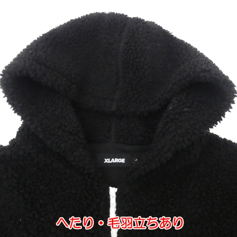 【中古】X-LARGE | エクストララージ HALF ZIP BOA HOODIE その他トップス 101224012013 ブラック サイズ：L