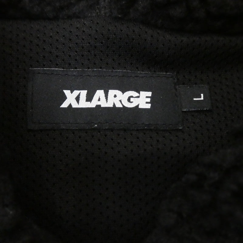 【中古】X-LARGE | エクストララージ HALF ZIP BOA HOODIE その他トップス 101224012013 ブラック サイズ：L