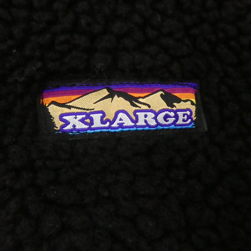 【中古】X-LARGE | エクストララージ HALF ZIP BOA HOODIE その他トップス 101224012013 ブラック サイズ：L