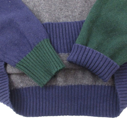 【中古】POLO RALPH LAUREN | ポロ・ラルフローレン Panelled Wool Crew Sweater ニット マルチカラー サイズ：XL