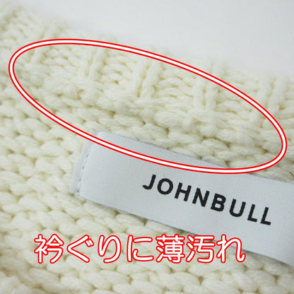 【中古】JOHN BULL | ジョンブル ハンドステッチクルーネックプルオーバー セーター ZC819 2022A/W サイズ：F アイボリー