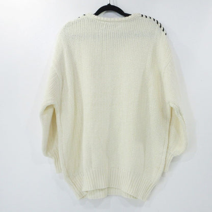 【中古】JOHN BULL | ジョンブル ハンドステッチクルーネックプルオーバー セーター ZC819 2022A/W サイズ：F アイボリー