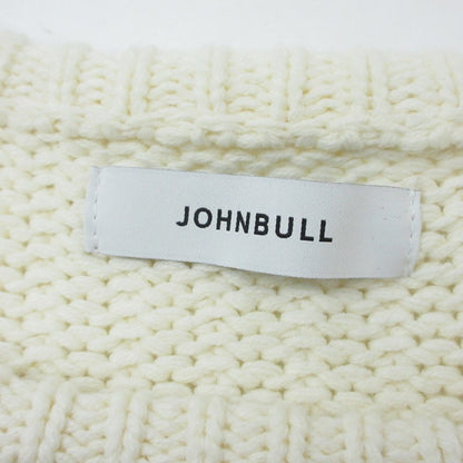 【中古】JOHN BULL | ジョンブル ハンドステッチクルーネックプルオーバー セーター ZC819 2022A/W サイズ：F アイボリー