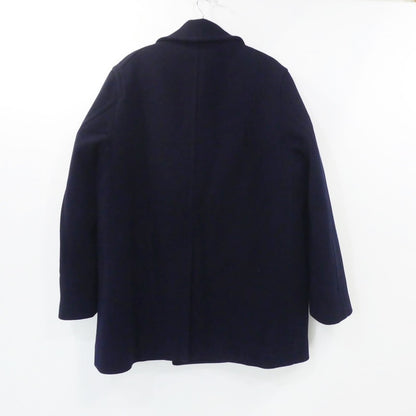【中古】ABAHOUSE | アバハウス SUPER100s WATER PROOF ソフトメルトン ピーコート 0041-00-00000 ネイビー サイズ：46