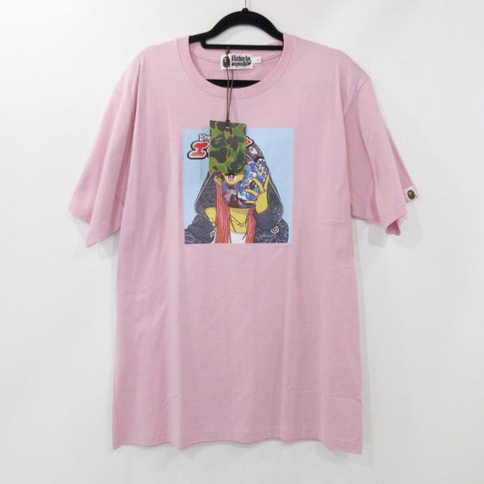 【中古】A BATHING APE | アベイシングエイプ BAPE GIRL TEE 半袖Ｔシャツ 1I30109007 ピンク サイズ：L
