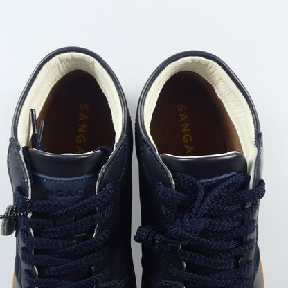 【中古】Sangacio | サンガッチョ にゅーず SG MID『NAVY』 スニーカー ネイビー 23.5cm