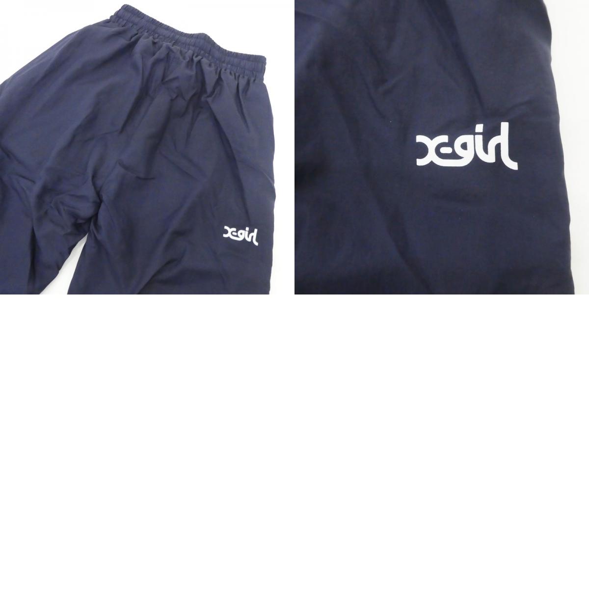 【中古】X-girl | エックスガール RETRO TRACK PANTS パンツ 105236031002 ネイビー サイズ：L
