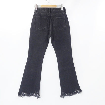 【中古】X-girl | エックスガール CRASH HEM PANTS デニムパンツ 105224031005 ブラック サイズ：XS
