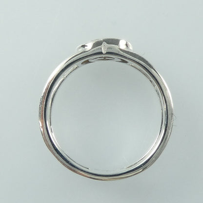 【中古】GUCCI | グッチ インターロッキングGスリムオープンバンド リング・指輪 298036 シルバー