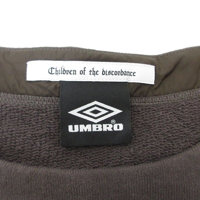 【中古】Children of the discordance | チルドレンオブザディスコーダンス UMBRO UMPHREY BRO CN PULLOVER スウェット DISUMBCS-001 2024A/W チャコールグレー サイズ：2