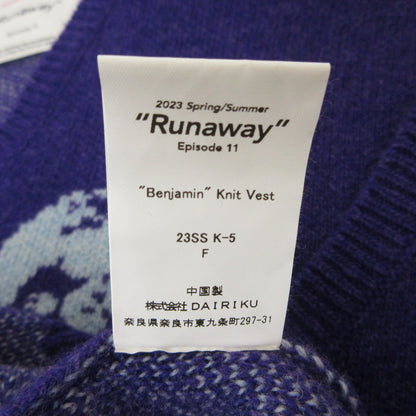 【中古】DAIRIKU | ダイリク ベスト Benjamin Knit Vest パープル サイズ：FreeSize
