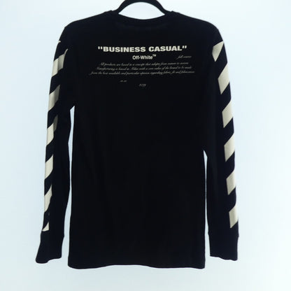 【中古】OFF-WHITE | オフホワイト Diag Bernini L/S Tee 長袖Ｔシャツ OMAB001F18185011 2018A/W 国内正規品 ブラック サイズ：XS