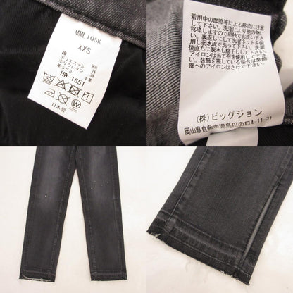 【中古】BIG JOHN | ビッグジョン サイドスリット デニムパンツ MML105K ブラック サイズ：XXS