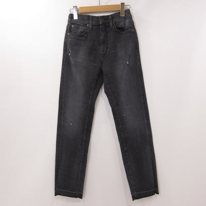 【中古】BIG JOHN | ビッグジョン サイドスリット デニムパンツ MML105K ブラック サイズ：XXS