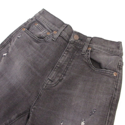【中古】BIG JOHN | ビッグジョン サイドスリット デニムパンツ MML105K ブラック サイズ：XXS