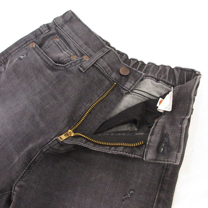 【中古】BIG JOHN | ビッグジョン サイドスリット デニムパンツ MML105K ブラック サイズ：XXS