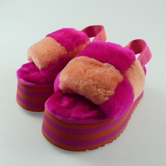 【中古】UGG | アグ DISCO CHECKER SLIDE サンダル 1113490 ピンク 24cm