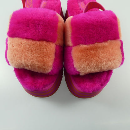 【中古】UGG | アグ DISCO CHECKER SLIDE サンダル 1113490 ピンク 24cm
