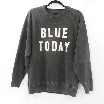 【中古】BLUE BLUE | ブルーブルー BLUE TODAY Vintage Wash Neck Sweat スウェット 1009727 チャコールグレー サイズ：2