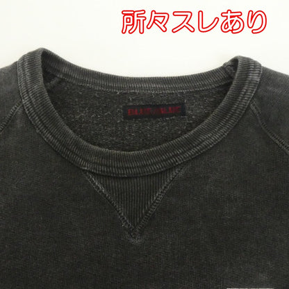 【中古】BLUE BLUE | ブルーブルー BLUE TODAY Vintage Wash Neck Sweat スウェット 1009727 チャコールグレー サイズ：2