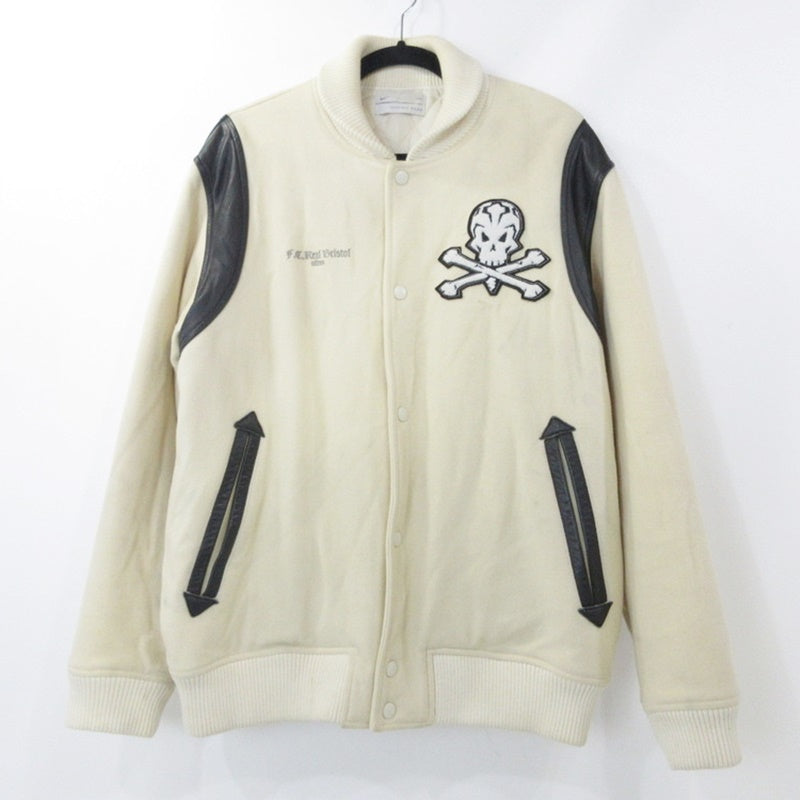 【中古】FCRB | エフシーアールビー スタジャン 193935 ホワイト サイズ：L